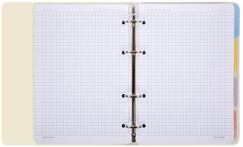 Тетрадь на кольцах А5 175х220 мм, 120 л., пластик, с резинкой и разделителями, BRAUBERG, Желтый, 404631