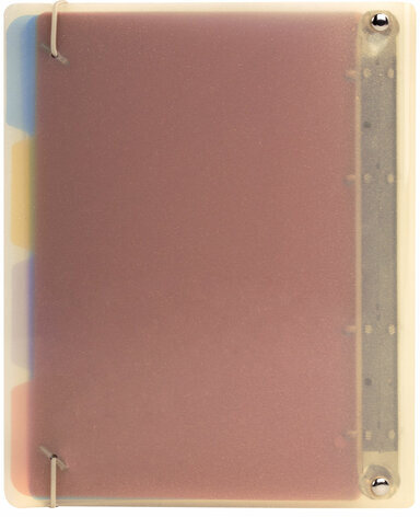 Тетрадь на кольцах А5 175х220 мм, 120 л., пластик, с резинкой и разделителями, BRAUBERG, Желтый, 404631