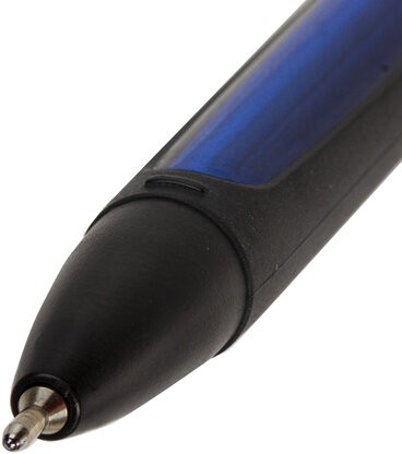 Ручка шариковая масляная BRAUBERG "BOMB GT", СИНЯЯ, прорезиненный сине-черный корпус, узел 0,7 мм, линия письма 0,35 мм, 143345