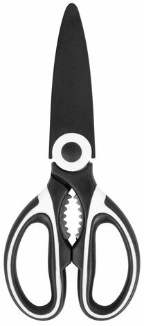 Ножницы кухонные DASWERK, 210 мм, с орехоколом, открывашкой, футляром для лезвий, 608904