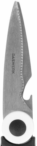 Ножницы кухонные DASWERK, 210 мм, с орехоколом, открывашкой, футляром для лезвий, 608904