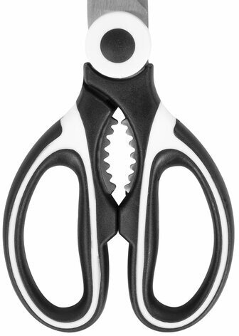 Ножницы кухонные DASWERK, 210 мм, с орехоколом, открывашкой, футляром для лезвий, 608904