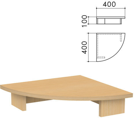 Подставка под монитор "Канц", 400х400х100 мм, цвет бук невский, МК01.10