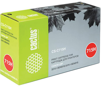 Картридж лазерный CACTUS (CS-C715H) для CANON i-SENSYS 3310/3370, ресурс 7000 стр.