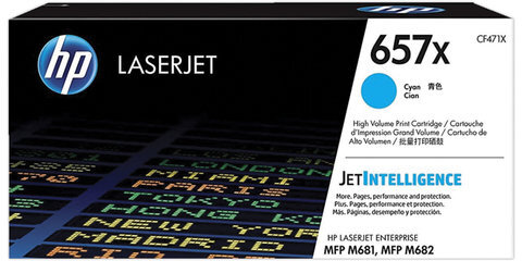 Картридж лазерный HP (CF471X) Color LJ M681dh/M681f/M682z, №657X, голубой, оригинальный, 23000 страниц