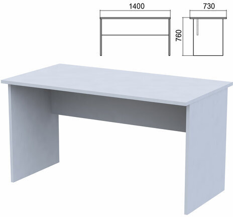 Стол письменный "Арго", 1400х730х760 мм, серый