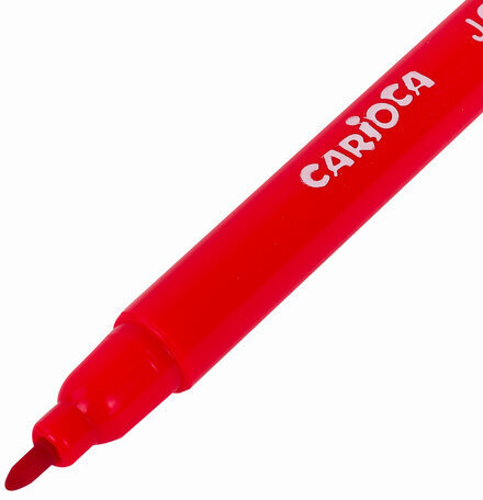 Фломастеры CARIOCA (Италия) "Joy", 60 шт., 30 цветов, суперсмываемые, картонная коробка с ручкой, 41015