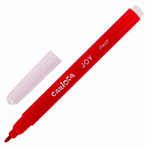 Фломастеры CARIOCA (Италия) "Joy", 60 шт., 30 цветов, суперсмываемые, картонная коробка с ручкой, 41015