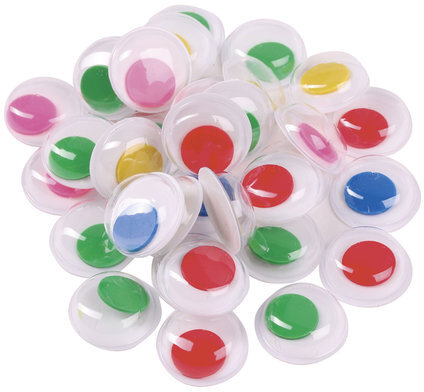 Глазки для творчества, вращающиеся, 10 мм, 30 шт., цветные, ОСТРОВ СОКРОВИЩ, 661317