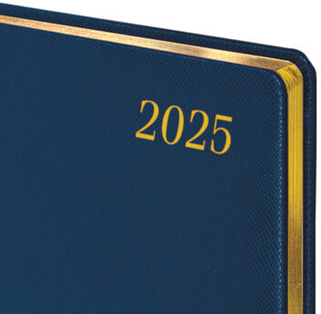 Еженедельник датированный 2025, 210х297 мм, А4, BRAUBERG "Iguana", под кожу, синий, 115949