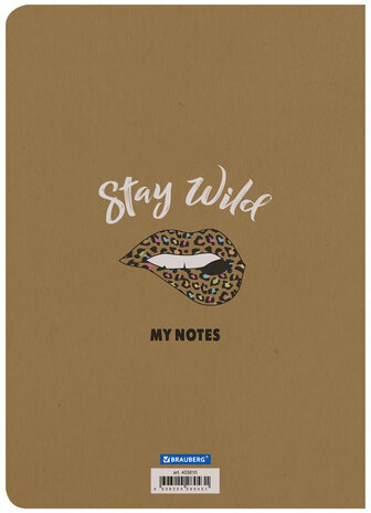 Тетрадь 60 л. в клетку обложка КРАФТ, бежевая бумага 70 г/м2, сшивка, В5 (179х250 мм), СЛОГАН, BRAUBERG, 403810