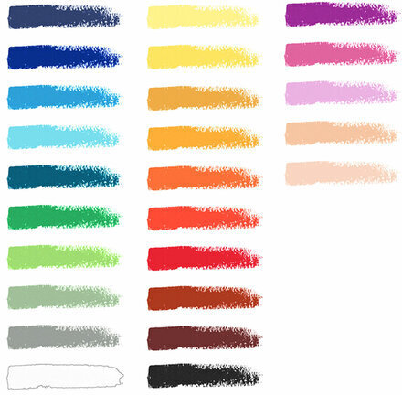 Пастель масляная ГАММА "Студия", 25 цветов, круглое сечение, картонная упаковка, 290920201