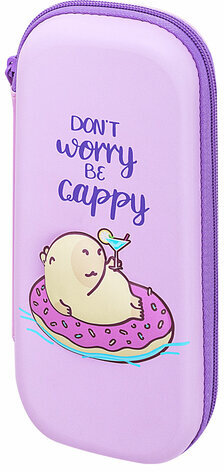 Пенал BRAUBERG, 1 отделение, 1 откидная планка, EVA, 22х10х5 см, "Capybara", 272335