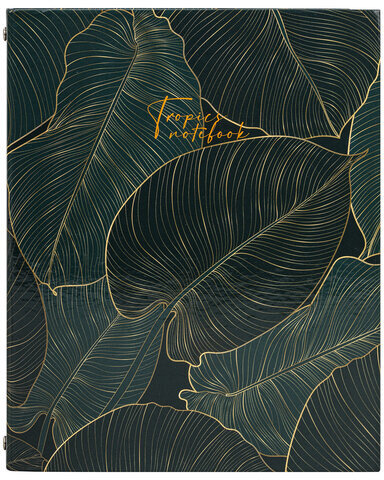 Тетрадь на кольцах А5 175х215 мм, 240 л., твердый картон, с разделителями, BRAUBERG, "Листья", 404099