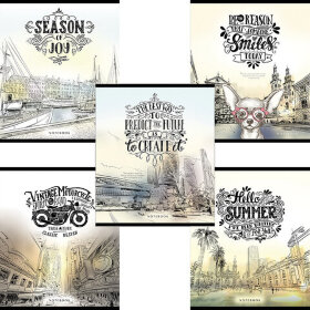 Тетрадь А5, 96 л., ПЗБМ, скоба, клетка, фольга, ламинация, выборочный лак, &quot;Показалось&quot; (5 видов), 027972