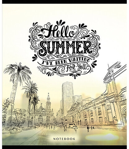 Тетрадь А5, 96 л., ПЗБМ, скоба, клетка, фольга, ламинация, выборочный лак, "Показалось" (5 видов), 027972