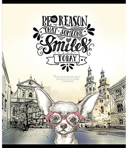 Тетрадь А5, 96 л., ПЗБМ, скоба, клетка, фольга, ламинация, выборочный лак, "Показалось" (5 видов), 027972