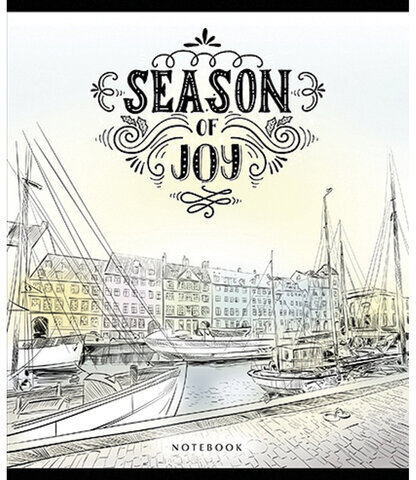 Тетрадь А5, 96 л., ПЗБМ, скоба, клетка, фольга, ламинация, выборочный лак, "Показалось" (5 видов), 027972