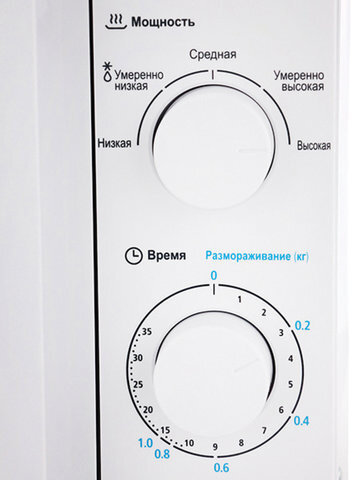 Микроволновая печь MIDEA MM720CY6-W объем 20 л, мощность 700 Вт, механическое управление, белая