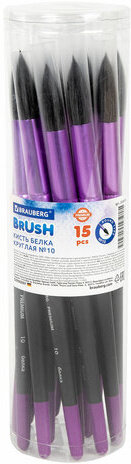 Кисть белка, круглая № 10, BRAUBERG PREMIUM, 200979