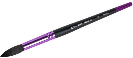 Кисть белка, круглая № 10, BRAUBERG PREMIUM, 200979