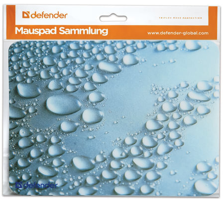 Коврик для мыши DEFENDER Sticker, полипропилен+защитная пленка, 220x180x0,4 мм, 8 видов, 50405