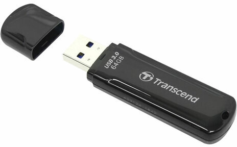 Флеш-диск 64 GB TRANSCEND Jetflash 700 USB 3.0, черный, TS64GJF700