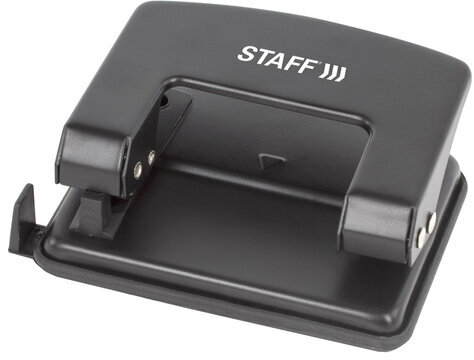 Дырокол STAFF "Manager", металлический средний, до 20 листов, черный, 224649
