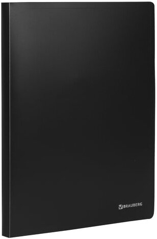 Папка на 2 кольцах BRAUBERG "Office", 25 мм, черная, до 170 листов, 0,5 мм, 227495