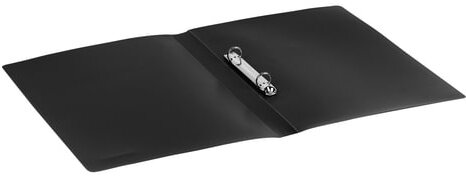 Папка на 2 кольцах BRAUBERG "Office", 25 мм, черная, до 170 листов, 0,5 мм, 227495