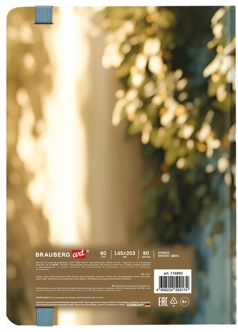 Скетчбук, белая бумага 80 г/м2, 145х203 мм, 80 л., резинка, твердый, BRAUBERG ART, "Эльфийка", 116892