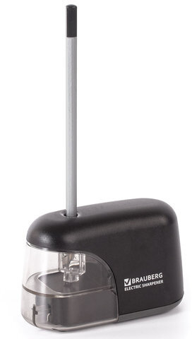 Точилка электрическая BRAUBERG "Black Jack", питание от 4 батареек АА, дополнительное сменное лезвие, 228424