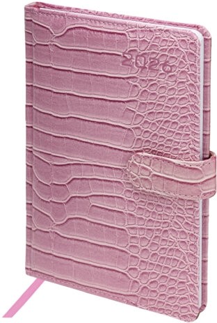 Еженедельник датированный 2026 А5 145х215 мм, BRAUBERG "Party", под кожу, коралловый, 117178