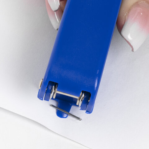 Степлер №10 STAFF "Basic", до 12 листов, с антистеплером, синий, 228738