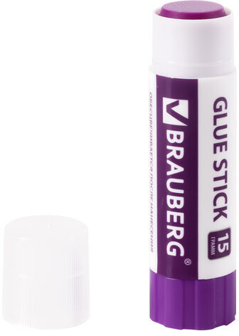 Клей-карандаш "2+1 обесцвечивающийся" BRAUBERG 15 г, 3 штуки на блистере, 229474