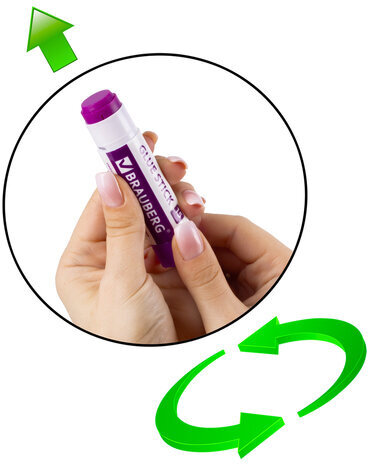 Клей-карандаш "2+1 обесцвечивающийся" BRAUBERG 15 г, 3 штуки на блистере, 229474