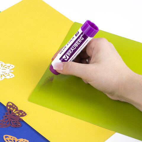 Клей-карандаш "2+1 обесцвечивающийся" BRAUBERG 15 г, 3 штуки на блистере, 229474