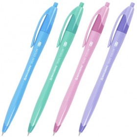 Ручка шариковая автоматическая масляная BRAUBERG "DUAL COLOR", СИНЯЯ, игольчатый наконечник 0,7 мм, линия письма 0,35 мм, 144327