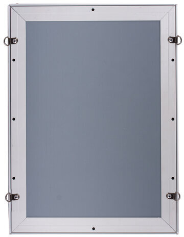 Рамка настенная для рекламы БОЛЬШОГО ФОРМАТА (297х420 мм), алюминиевая, прижимные стороны, BRAUBERG, 232204