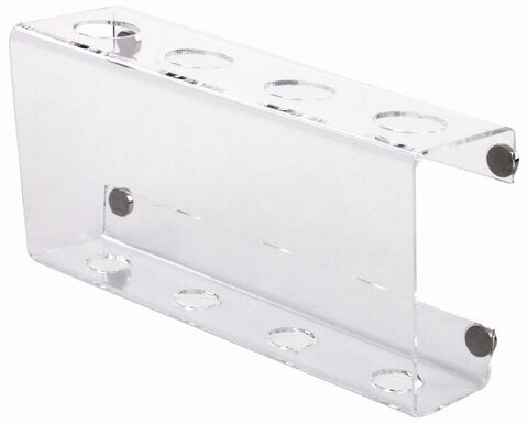 Держатель магнитный для 4 маркеров для доски (85х160 мм), прозрачный акрил, BRAUBERG, РОССИЯ, 235530