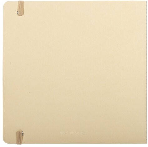 Скетчбук для акварели, 200 г/м2, 195х195 мм, среднее зерно, 20 л., сшивка, резинка, БЕЖЕВЫЙ, BRAUBERG ART, 113260