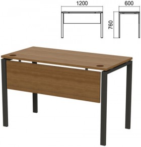 Стол на металлокаркасе &quot;Арго&quot;, 1200х600х760 мм, царга, орех (КОМПЛЕКТ)