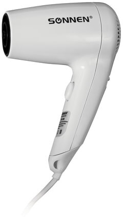 Фен для волос настенный SONNEN HD-1288, 1200 Вт, пластиковый корпус, 2 скорости, белый, 604196