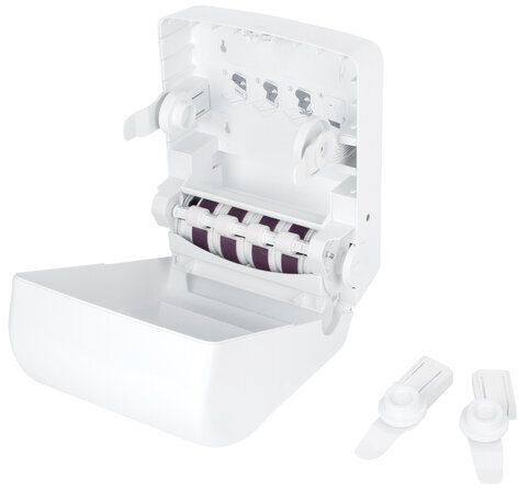 Диспенсер для полотенец в рулонах LAIMA PROFESSIONAL ORIGINAL (Система Н1), механический, с автоотрезом листа, ABS-пластик, 605764