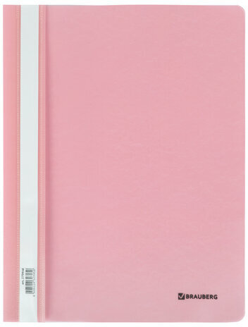 Скоросшиватель пластиковый BRAUBERG "Pastel" А4, 130/180 мкм, персиковый, 270457