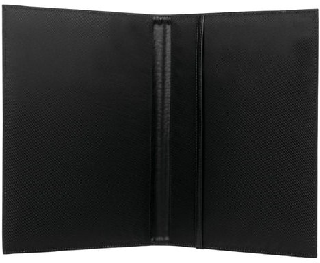 Папка адресная из натуральной кожи без надписи, формат А4, 32х25х1 см, черная, индивидуальная упаковка, 7-40, 7-40.