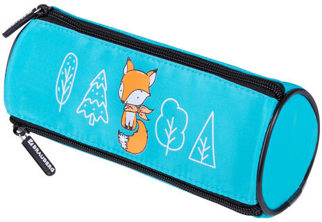 Пенал BRAUBERG, 3 отделения, нейлон, 21х7х7 см, "Fox", 270838