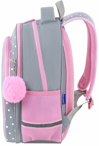 Рюкзак BRAUBERG OPTIMA, 2 отделения, с брелоком, "Curious bunny", 36х27х18 см, 272098