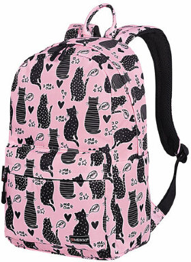 Рюкзак HEIKKI DREAM (ХЕЙКИ) универсальный с карманом для ноутбука, эргоном, Cats, 42х26х14 см, 272528