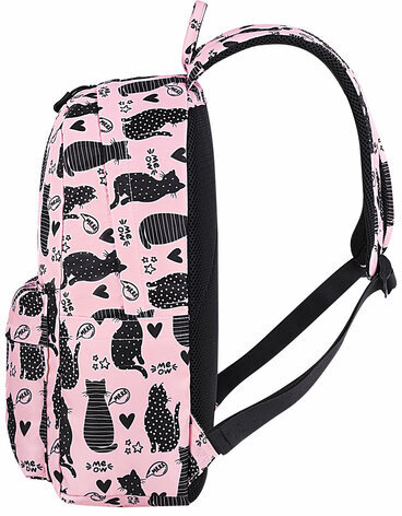 Рюкзак HEIKKI DREAM (ХЕЙКИ) универсальный с карманом для ноутбука, эргоном, Cats, 42х26х14 см, 272528